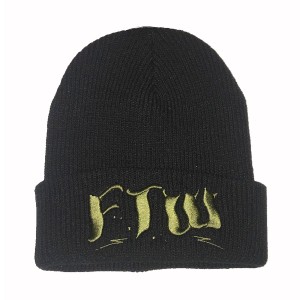 FTW hallucinogenic black/olive embroidery beanie hat